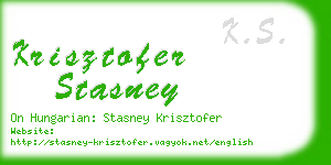 krisztofer stasney business card